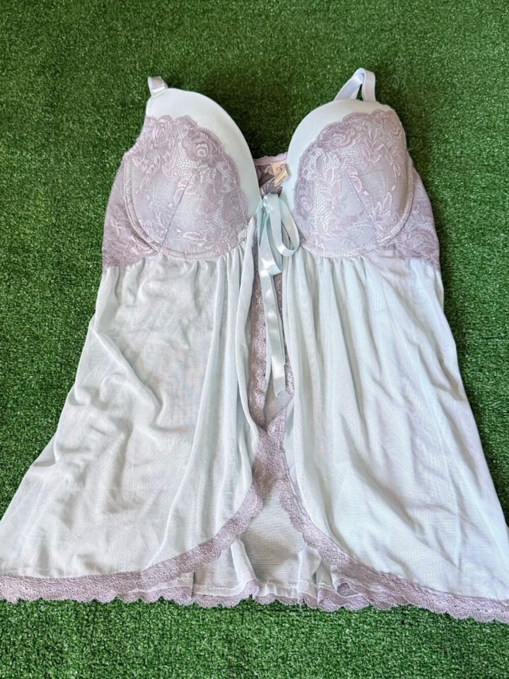 Jessica Simpson Sheer Babydoll Lingerie Lace Push Up Chemise Top Plus Size 3X
